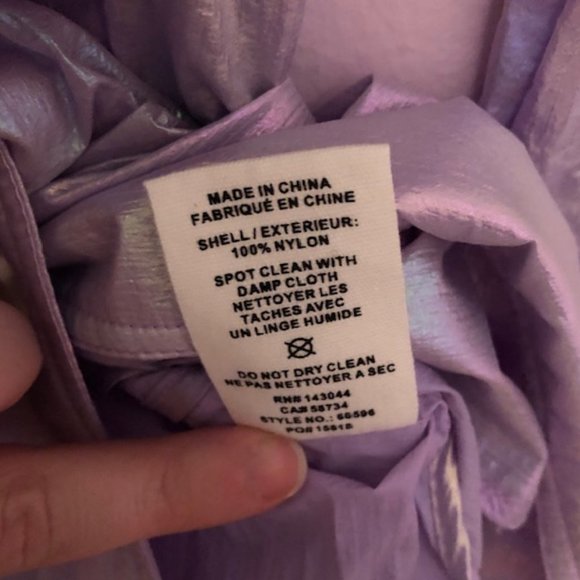 Avec Les Filles Lavender Iridescent Belted Trench - Picture 6 of 6